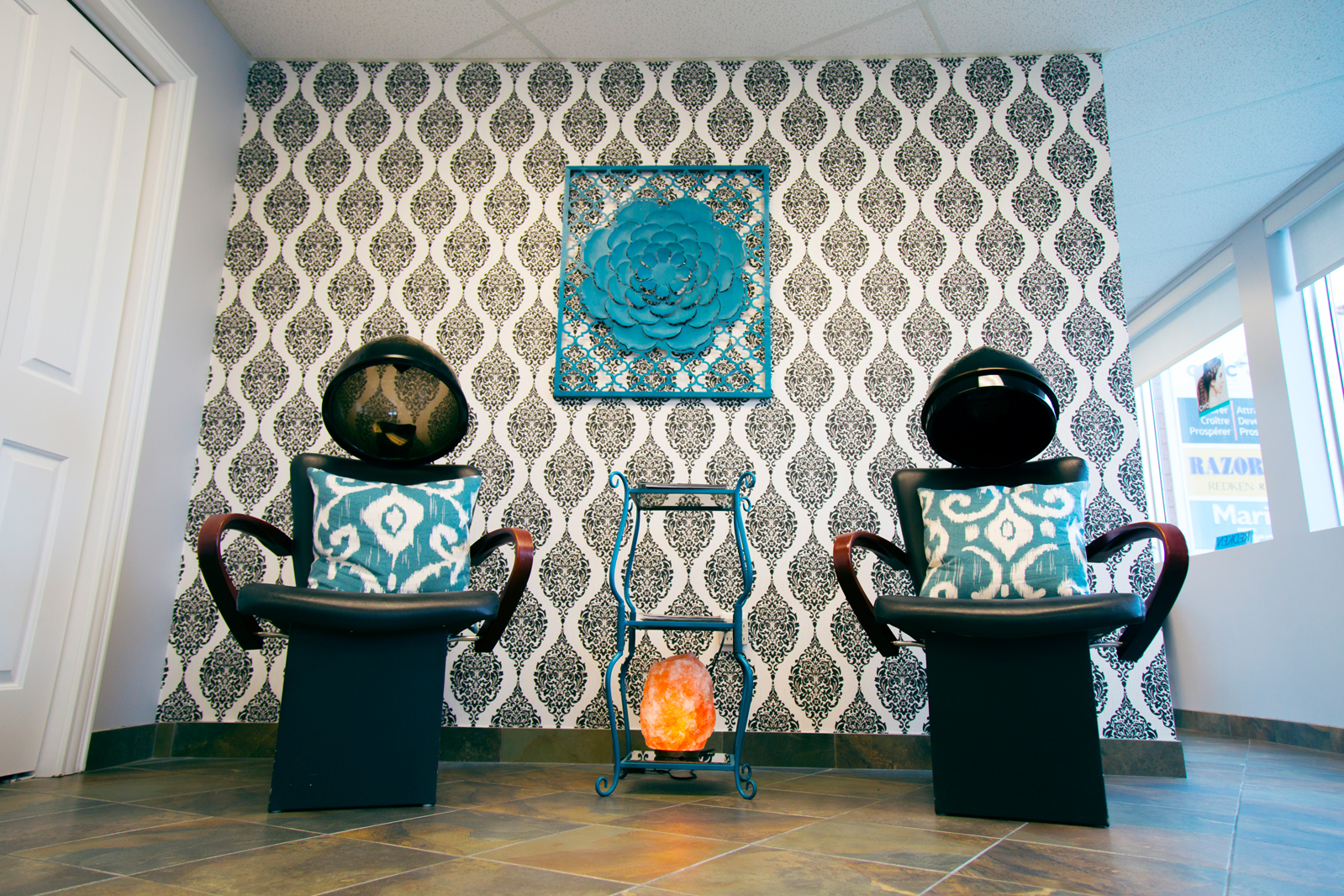 Salon dryers at Razor's Edge